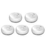 NOTOFIRE® || Set of 5 || Independent Smoke Detector | Battery Operated High Sensitivity Wireless Smoke Alarm 85 db (Photoelectric) | Standalone Fire Safety Sensor for Home, Kitchen, Factory, Office
