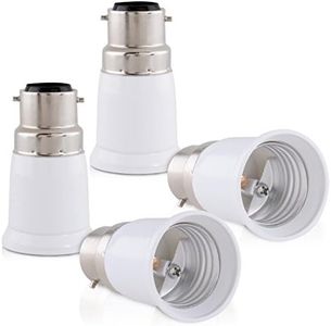 kwmobile 4x Casquillos de lámpara - Adaptador conversor de montura B22 a casquillo E27 - Zócalos para lámparas LED halógenas y de ahorro