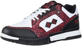 British Knights mens Metros Fashion Sneaker, Black/Mars Red/White, 7.5 US