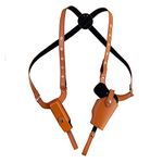 Shoulder Holster, Tactical Gun Holster Leather Concealable Double Shoulder Holster w/Adjustable Strap for 1911 92 96 45.43