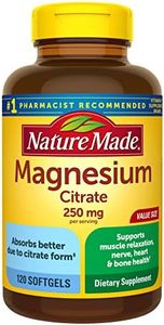 Nature Made Magnesium Citrate 125 mg Softgels, 120 Count for Nutrition Support (Packaging May Vary)