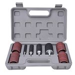 Unibos | Drum Sander Tool Kit | Tool Kit Set with Case | 13mm - 50mm | Power Drill Sanding | 80 + 120 Grit | Woodworking Craft Polishing Kit | Tools for Woodworking, Carpentry | Pack of 26pcs