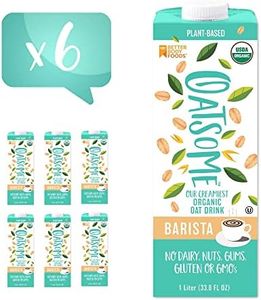 Oatsome Organic Oat Milk, Barista Blend, Gluten-Free, Dairy-Free (6 Pack), 33.8 Fl Oz
