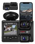 Pruveeo D30H Dash Cam with Infrared Night Vision and WiFi, Dual 1080P Front and Inside, Dash Camera for Cars Truck Taxi