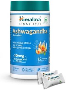 Himalaya KSM-66 Ashwagandha Gummies | Helps Relieve Stress and Anxiety | Helps Boost Energy | Supports Cortisol Levels |Clinically Proven | Vegan Friendly | 60 Gummies