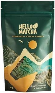 Hello Matcha Ceremonial Matcha 50g - Premium Japanese Matcha from Uji, Kyoto | Authentic Green Tea Powder for Traditional Tea Ceremonies, Lattes and Daily Drinking