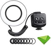 Godox RING72 Macro LED Ring Light, 5600K 10 Brightness Level for Camera,Single-Lens Supplement Light for Person Close-up, Video Production, Animal and Plant Photography