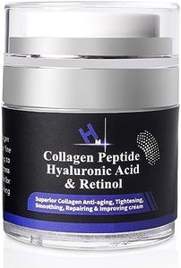 HM Collagen Peptide Cream with Hyaluronic Acid, Retinol & Vitamin E, Anti Wrinkle Anti Aging Skincare Moisturiser, Day & Night