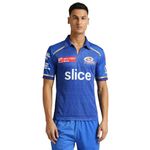 playR Men's Solid Regular Fit Jersey (PRMI24-FANJHS_Blue