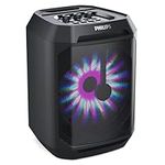 PHILIPS 30W Portable Bluetooth Speaker with Lights, Deep Bass, 7Hr Playback, Mic Input - For Outdoor, Home