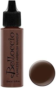 Belloccio's Professional Cosmetic Airbrush Makeup Foundation 1/2oz Bottle: Ebony- Dark with Neutral Undertones