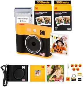 KODAK Mini Shot 3 ERA 4PASS 2-in-1 Instant Camera and Photo Printer (3x3) (Camera + 68 Sheets (8 Initial Sheets + 60 Sheets Pack) + Gift Accessories, Yellow)