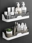 2-Pack Shower Caddy, Separable Shower Organizer, No Drilling Double Layer Shower Shelf, Used for Bathroom and Kitchen (Grey)