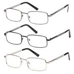 GAMMA RAY OPTICS Reading Glasses 3X Stainless Flex 3.50 Readers