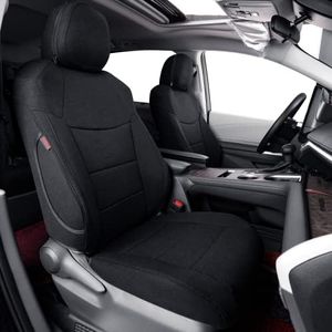 Coverdream Sienna Seat Covers Custom Fit for 2021-2025 Toyota Sienna XSE,XLE(7-Seater),Woodland Edition,Limited,Platinum,2nd Row Without Leg Rest,Full Coverage Polyester Seat Protector(Full Set,Black)