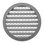 Vent Systems 8" Inch Soffit Vent Cover - Round Air Vent Louver - Grill Cover - Built-in Bird Screen - HVAC Vents for Outside Use, Home Office, Kitchen - Industrial Aluminum Alloy Grille