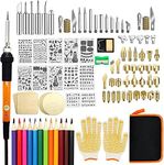 Wood Burning Kit, 110 Pieces Wood Burning Tool with Adjustable Temperature 200-420°C, Professional Wood Burner Pen for Embossing Carving Soldering