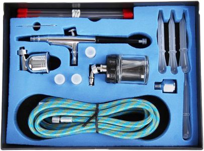 Timbertech Airbrush Kit with Compressor – Portable Painting Set