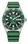 CITIZEN Polyurethane Analog Green Dial Men Watch-Ny0121-09X, Green Band