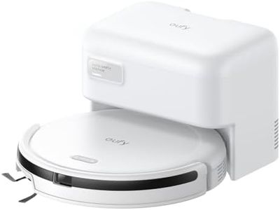 eufy Robot Vacuum C10 with Self Empty Station, 2.85-Inch Ultra-Slim Body, Up to 60 Days of Hands Free Cleaning, Carpet Cleaning, Edge Expansion Brush, Point Laser and Multi-infrared Navigation White