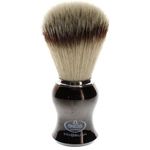 Omega Synthetic Shaving Brush, Dark Chrome