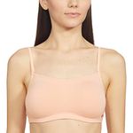 Enamor A022 Cotton Stretch Cami With Detachable Straps Bra for Women- Non Padded Non Wired High Coverage(A022-Pearl-M)