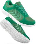 DUOYANGJIASHA Women's Athletic Road Running Mesh Breathable Casual Sneakers Lace Up Comfort Sports Student Fashion Tennis Shoes, Green, 5.5