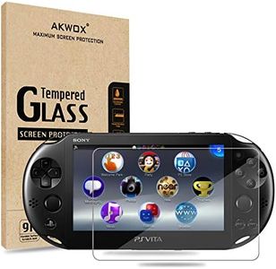 (Pack of 2) Screen Protector for PS Vita 2000, Akwox Premium HD Clear 9H Tempered Glass Screen Protective Film for Sony PlayStation Vita PSV 2000-Max Clarity and Touch Accuracy Film