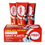 Patanjali Dant Kanti Fresh Active Gel Toothpaste with Mint Crystal 300g, Makes Teeth Strong, Tightens Gums, Gives Cavity Free Smile