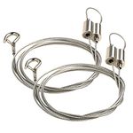 Vigtayue 2PCS Adjustable Picture Hanging Wire with Hook, Stainless Steel Heavy Duty Hanging Rope to Hang Picture, Hook Photo Frames, Light, Mirror and Wall Art DIY Holder - 6.5ft (2Meters) Up to 44lb