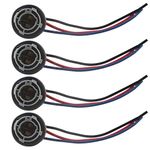 Qasim 1157 LED Bulbs Socket 2057 2357 7528 BAY15D Base Holder Wiring Harness for Turn Signal Brake Tail Lights-4Packs