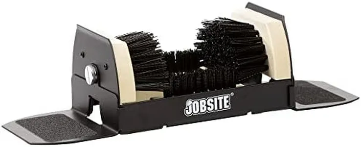 Jobsite Boot Scrubber - Outdoor Shoe Scraper Cleaner Brush - Extra Wide