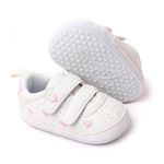 Clowora Baby Boys Girls Shoes Non-Slip Rubber Sole Sneakers Infant First Walking Toddler Crib Shoes Newborn Loafers Flats (11/Pink, Infant, 12 Months, Age Range, US Footwear Size System, 18 Months, Medium)