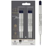 Parker Quinkflow Authentic Black Ink Refills Medium Point for Ballpoint Pens 10 Count