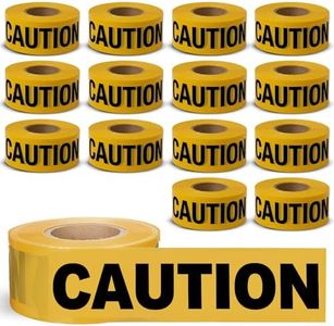 OLANZU Yellow Caution Tape Roll Bulk, 15 Rolls x 1000ft, 15000 ft, 3" Wide