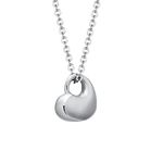 Epinki Cremation Urn Necklace for Women, Silver Heart Stainless Steel Pendant Necklace Memorial Necklace Chain 20 Inch