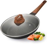 oolong Nonstick Frying Pan Skillet with Lid,Long Handle,11 Inch Saute Pan,Non Stick Wok Pan with Lid,Kitchen Cooking Pans Compatible with All Stovetops,PFOA Free