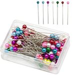 100Pcs 1.5 Inch Sewing Pins Plastic Ball Head Straight Quilting Pins for Dressmaker Jewelry DIY Decoration, Art Craft and Sewing Projects (Multicolor)