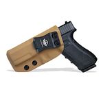 GL 17 Holster IWB Kydex Holsters for GL 22 GL 17 GL 31 Concealed Gun Holster IWB - Inside Waistband Carry Concealed Holster GL 17 Pistol Case Accessories (Tan, Left Hand Draw)