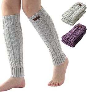 Leg Warmers for Women - Cable Knit Leg Warmers - Knitted Ankle Warmers - Winter Boot Cuffs for Women - Warm Calf Leg Warmers