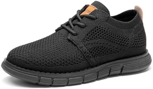 Bruno Marc Boy's Mesh Sneakers Oxfords Casual Dress Lace-Up Lightweight Walking Shoes,Size 9 Toddler,All Black,SBOX2503K