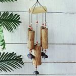 Unravel India 5 Tubes Antique Bamboo Windchime with Copper Bells