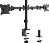 PrimeCables Dual Monitor Mount, Monitor Arm Fit 2 Screens Fully Adjustable Heavy Duty, Dual Monitor Stand Fits Two LCD LED 13 to 27inch Monitor, Full Motion Monitor Desk Mount