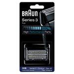 Braun electric shaver shaver part 31B, compatible with Series 3 razors (older generations, 5000/6000 series), Contour, Flex XP, Flex integral, black