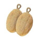 Careberry's Earth-Embrace Exfoliating Loofah | Body Sponge Scrubber for Bathing | Bath Luffa Sponges Pack of 2