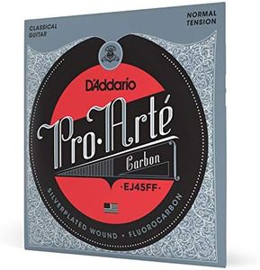 D'Addario Guitar Strings - Pro-Arte Classical Guitar Strings - EJ45FF Carbon Strings - Silver Plated Wrap, Composite Dynacore, Carbon Trebles - Normal Tension