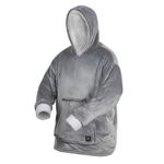 Daewoo Heated Hoodie, Grey Oversized Heated Electric Hoodie With 3 Heat Settings, Hand Warmer And Machine Washable