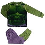 Marvel Boys Hulk Pyjamas, Green, Size 2-8 Years (3-4 Years, Green)