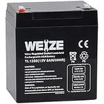 WEIZE 12V 5AH Home Alarm Battery wi