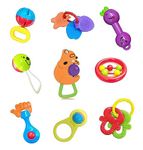 Babify BPA-Free Non Toxic Toddler Baby Rattles 9-Piece Rattle Set-2